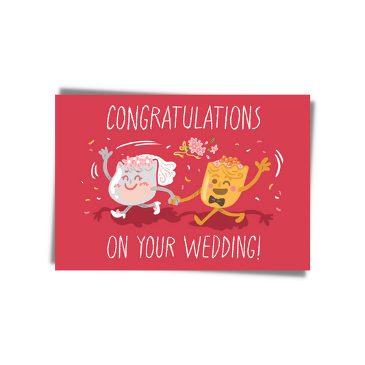 GREETING CARD: - Congratulations Dumpling Wedding