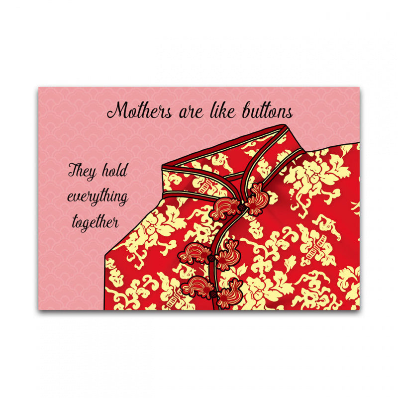 GREETING CARD: Mother's Day - Buttons (Landscape)