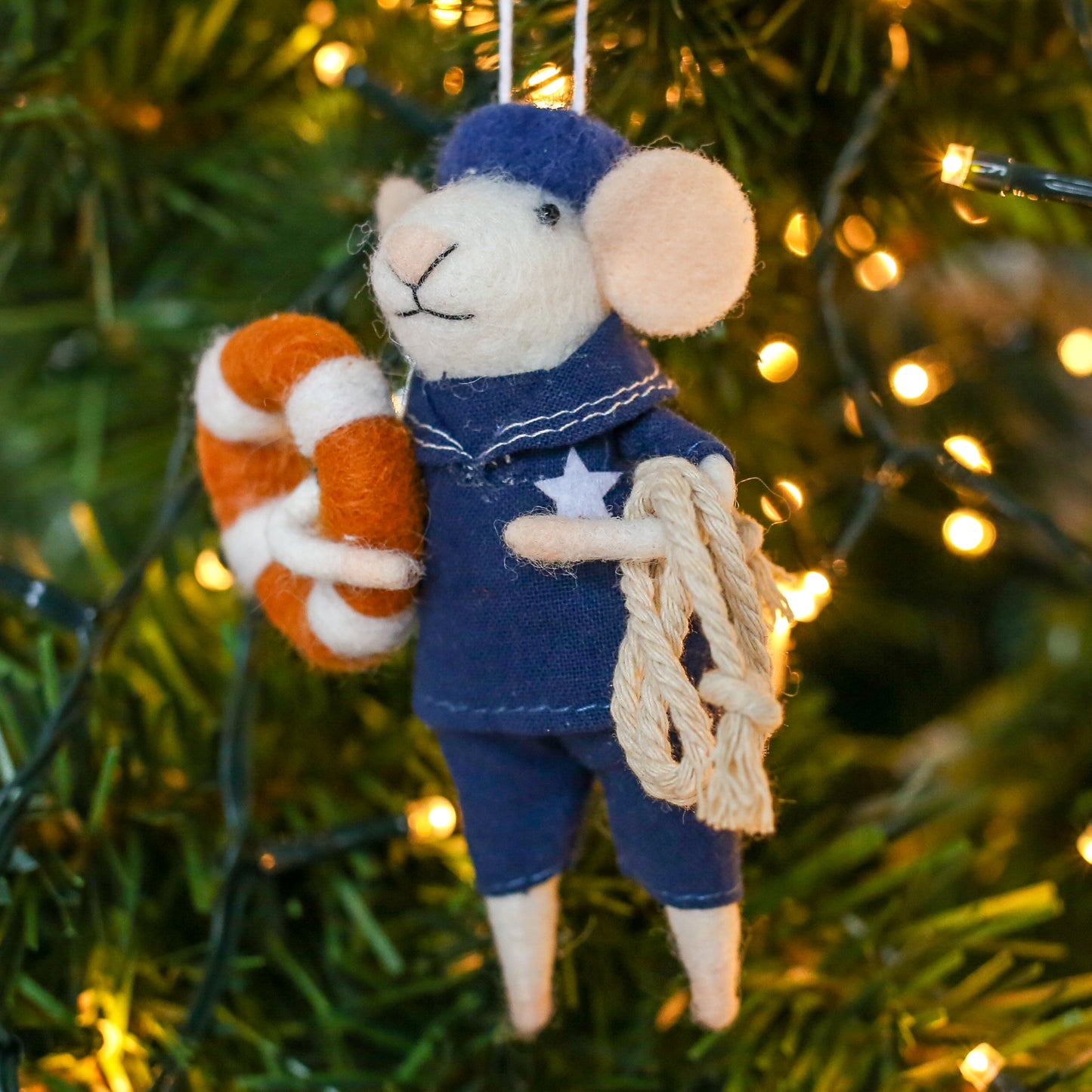 HANGING DECORATIONS: Felt Mouse (Ah Lun Hong Kong Ferry Mouse)