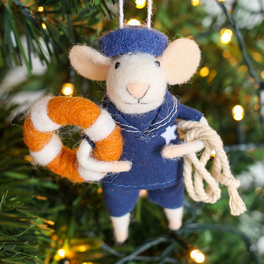 HANGING DECORATIONS: Felt Mouse (Ah Lun Hong Kong Ferry Mouse)