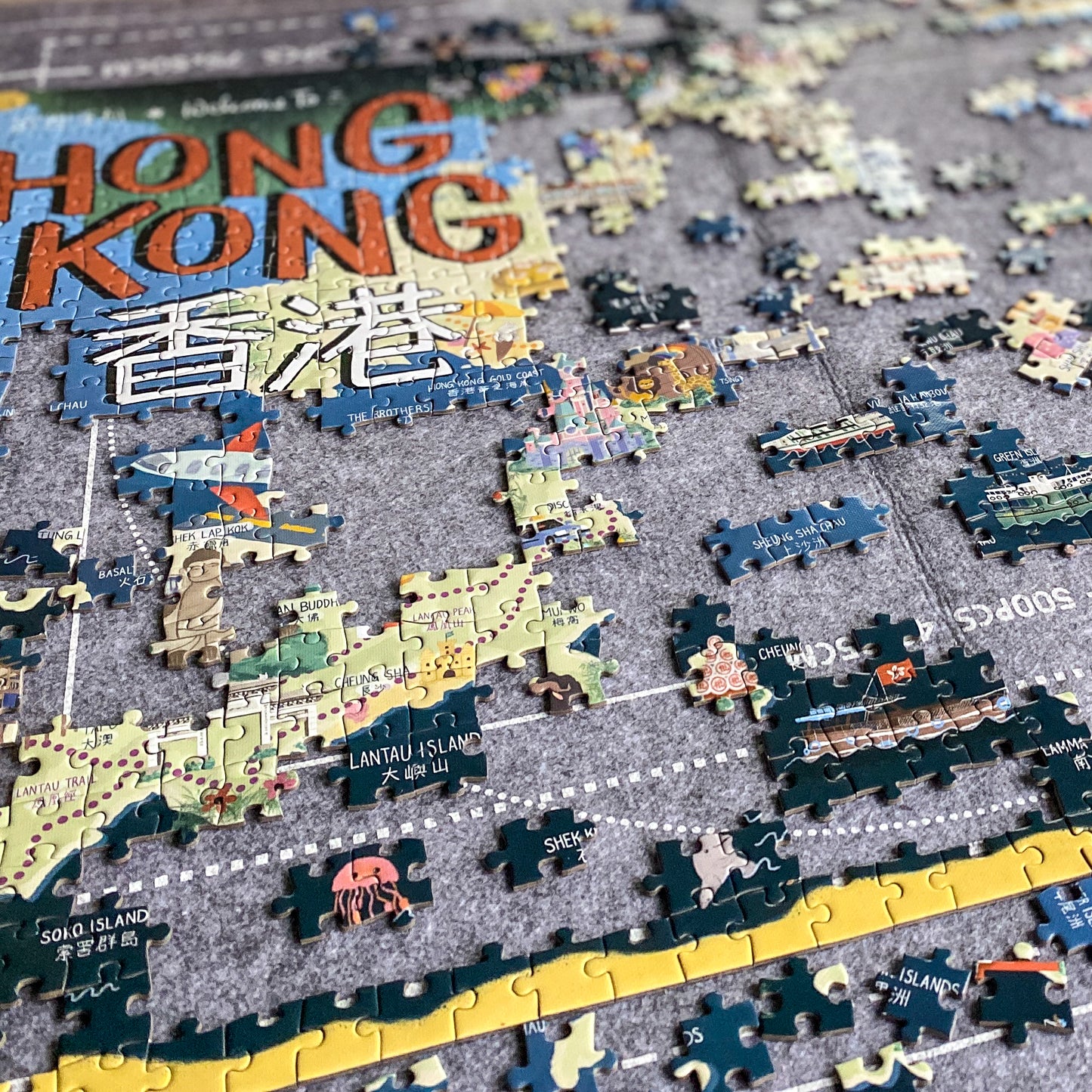 LUXURY DOUBLE-SIDED 1000pc PUZZLE: Incredible Hong Kong